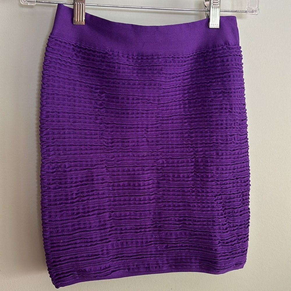 Ruched Purple Textured Women's Cute Sexy Bodycon Mini Skirt Women’s Size Small S